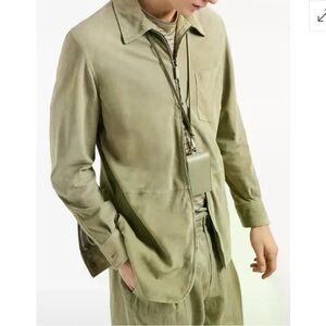 Giorgio Armani Zip-Up Suede Jacket